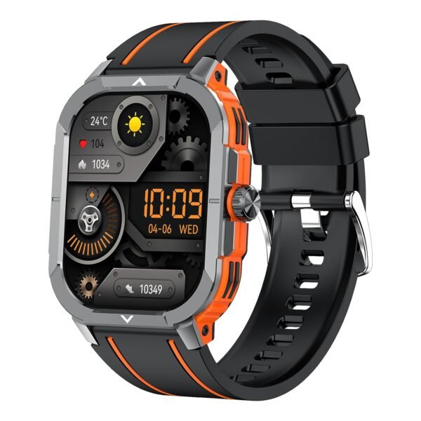 2.06" AMOLED Smart Watch with Bluetooth Call, NFC, Fitness & Health Tracker, IP68 Waterproof, Heart Rate Blood Pressure Monitor, Step Counter, Compatible with Android (Blue)