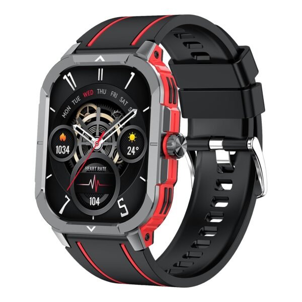 2.06" AMOLED Smart Watch with Bluetooth Call, NFC, Fitness & Health Tracker, IP68 Waterproof, Heart Rate Blood Pressure Monitor, Step Counter, Compatible with Android (Blue)