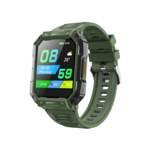 Military Smart Watch for Android iOS, Rugged 2.10" Outdoor Fitness Tracker with 150 Sports Modes, 5ATM Waterproof, Blood Pressure & Heart Rate Monitor, Bluetooth Call, Voice...