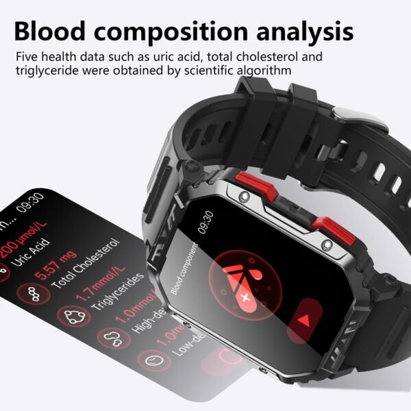 Military Smart Watch for Men, 2.1" Fitness Tracker with Heart Rate & SpO2 Monitor, 151 Sports Modes, IP68 Waterproof, Compatible with Android iPhone, Joeme Fit App (Brown PU)