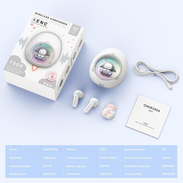 Open-Ear Wireless Earbuds with Ear Hooks, Bluetooth 5.4 Headphones for Running, Sports and Gaming, Low Latency, 6H Playtime, Type-C Charging Case, 16mm Driver