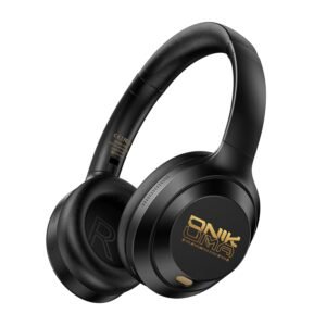 Over Ear Headphones with Mic, Bluetooth & Wired Dual Mode Gaming Headset, 40mm Drivers, 55H Playtime, ANC + ENC Noise Cancelling, 3.5mm Jack, Hi-Fi Audio