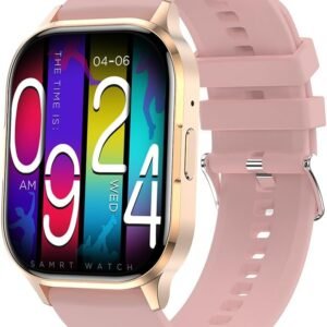 Smart Watch for Android iPhone with Bluetooth Call, 2.01'' AMOLED Display, Fitness Tracker with Heart Rate, NFC, Sleep Monitor, IP67 Waterproof, Voice Assistant, for Men and...