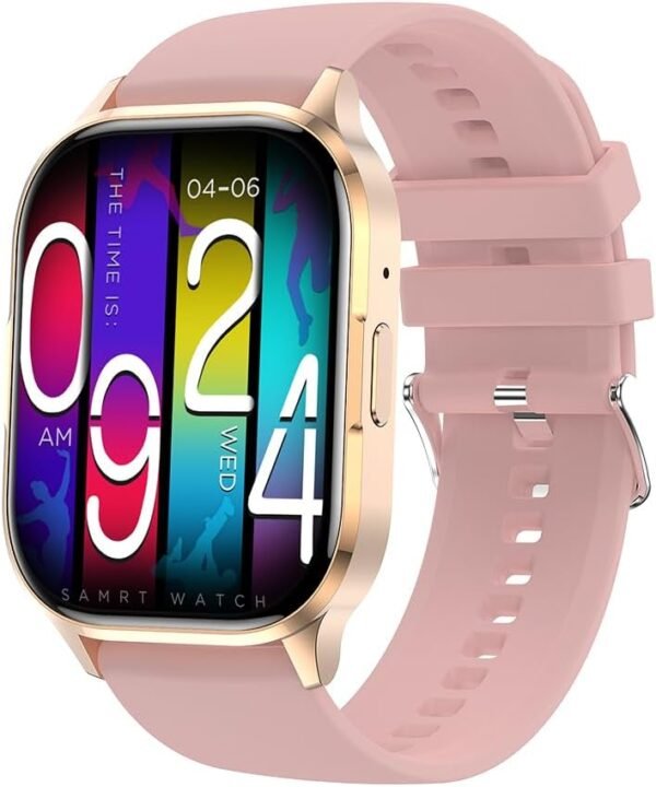 Smart Watch for Android iPhone with Bluetooth Call, 2.01'' AMOLED Display, Fitness Tracker with Heart Rate, NFC, Sleep Monitor, IP67 Waterproof, Voice Assistant, for Men and...