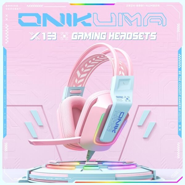 Wireless Gaming Headset with 4 Modes, 50mm Drivers, Bluetooth 5.4, 2.4G USB & Type-C, Wired, RGB Lighting, Low Latency, 55H Battery, Mic, Over-Ear Headphones for...