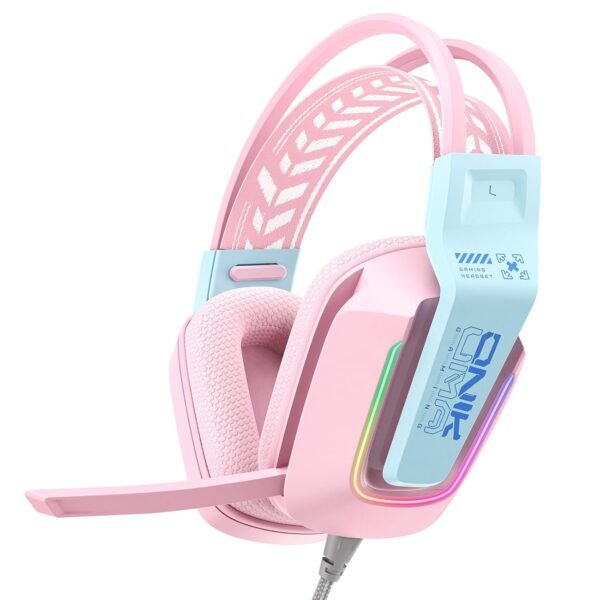 Wireless Gaming Headset with 4 Modes, 50mm Drivers, Bluetooth 5.4, 2.4G USB & Type-C, Wired, RGB Lighting, Low Latency, 55H Battery, Mic, Over-Ear Headphones for...